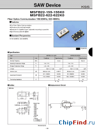 Datasheet MSFB22-622-622K0 manufacturer Kyocera Kinseki